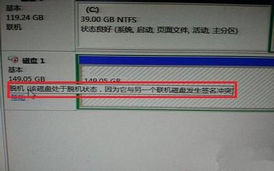 win7系统提示磁盘处于脱机状态怎么办