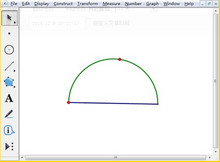 几何画板怎样画半圆？几何画板画半圆图文教程